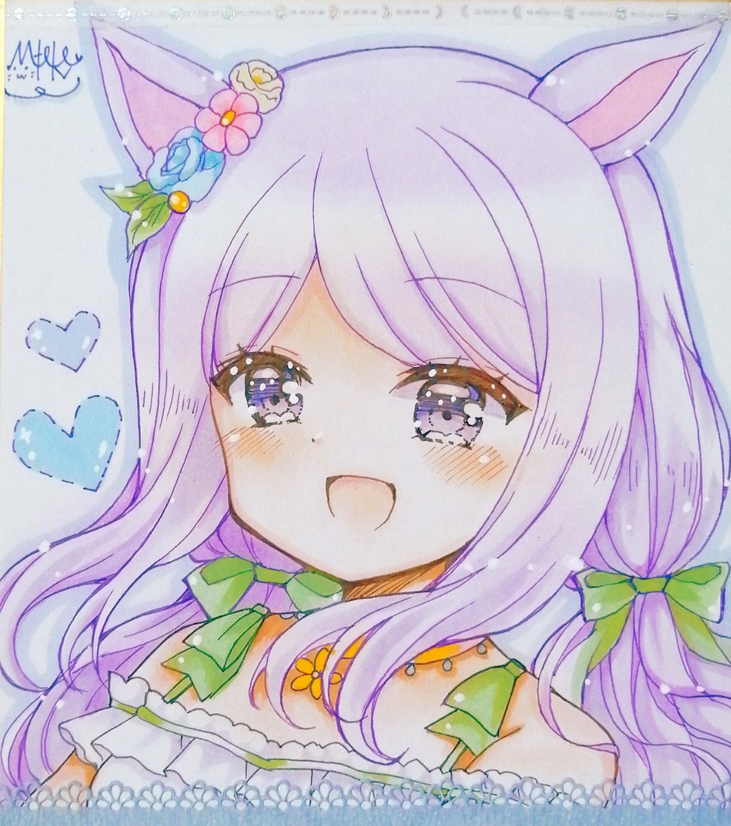 mejiro mcqueen (umamusume) 1girl animal ears horse ears solo purple hair purple eyes long hair  illustration images