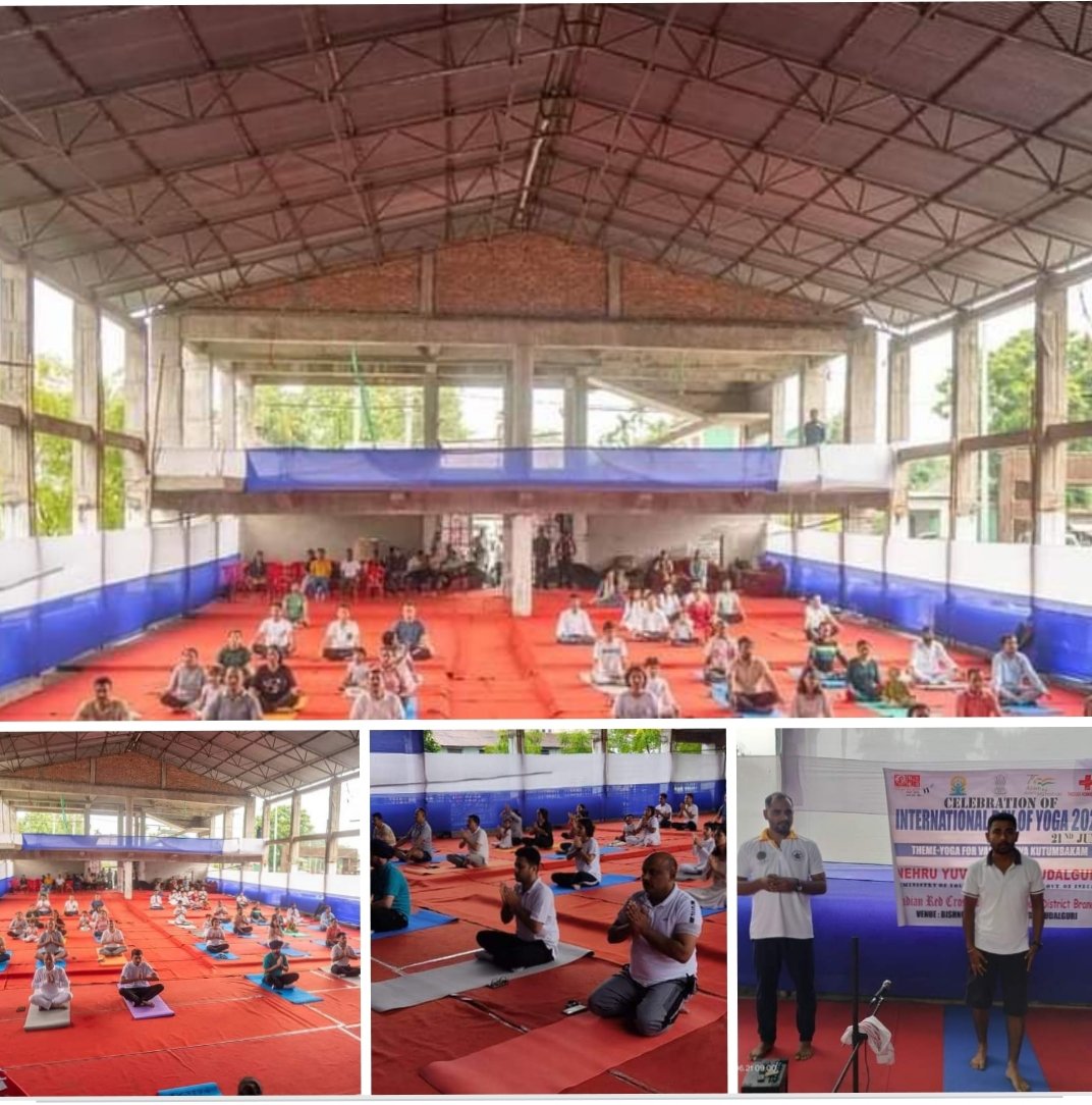 Observation of international Day of Yoga on 21st June, 2023 organised by Nehru Yuva Kendra, Udalguri.
@Nyksindia 
@YASMinistry 
@ianuragthakur 
@moayush