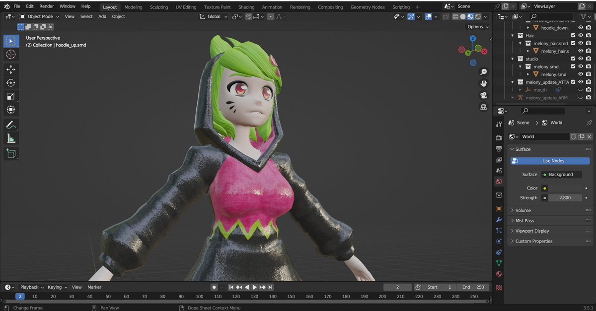 Girl just got rained on, lol #SMG4 #SMG4Melony #MelonySMG4 #Blender #BlenderCycles