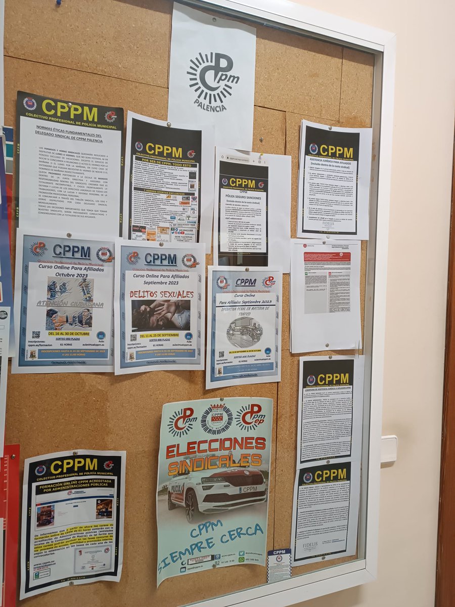 🚔 ¡Desde hoy tenemos un lugar reservado!

🔊 Ya podemos informar a todos los compañeros de que CPPM Palencia está aquí para ayudar.

¡Gracias!