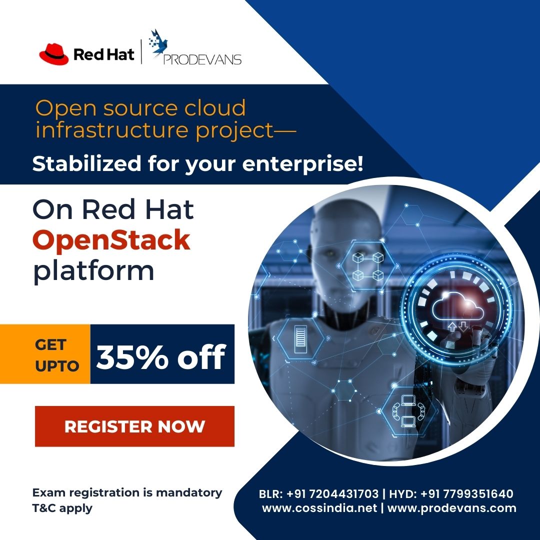 🚀 Unlock the Power of the Red Hat OpenStack Platform and Save up to 35%!
Enroll Now: forms.gle/Ki3AZdwniMuBye… 
🌐 Harness the potential of cloud computing with the Red Hat OpenStack Platform. Don't miss out!
 #RedHat #OpenStack #CloudComputing #ITTraining #LimitedOffer