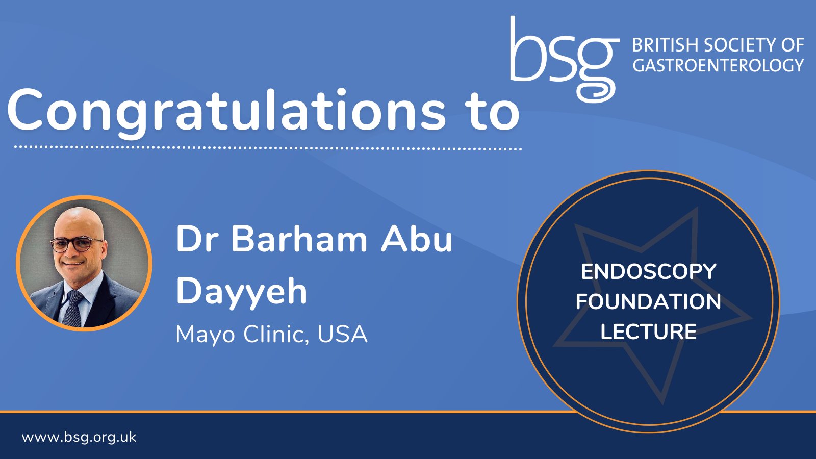 BSG on Twitter "Congratulations to Dr Barham Abu Dayyeh on being