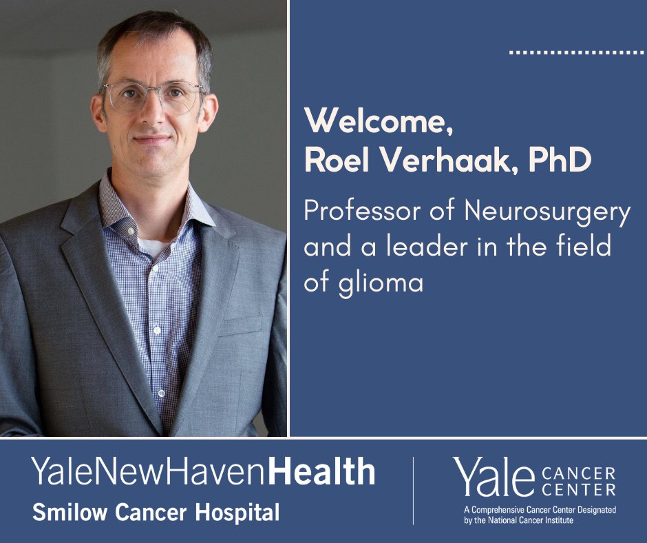 Welcome to Yale Cancer Center Dr. @roelverhaak, Professor of #Neurosurgery, and a leader in the field of #glioma. @SmilowCancer @YaleMed @YNHH @YNeurosurgery