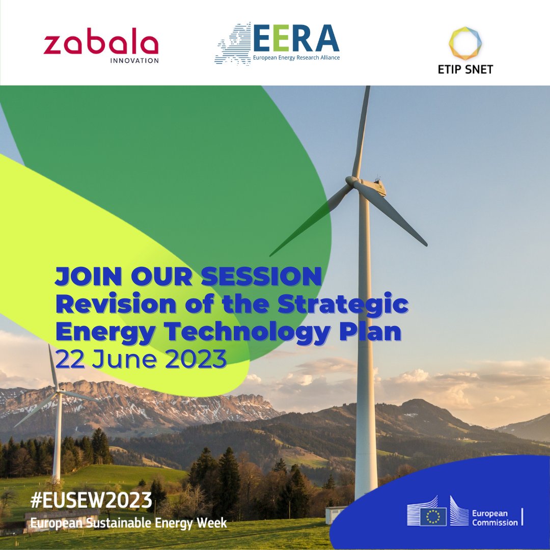 🗓️ Tomorrow, EERA will participate in #EUSEW2023, co-organising a policy session together with the European Commission, Zabala Innovation Europe and #ETIPSNET.

👉 Join the session: lnkd.in/eeW9JZ6B