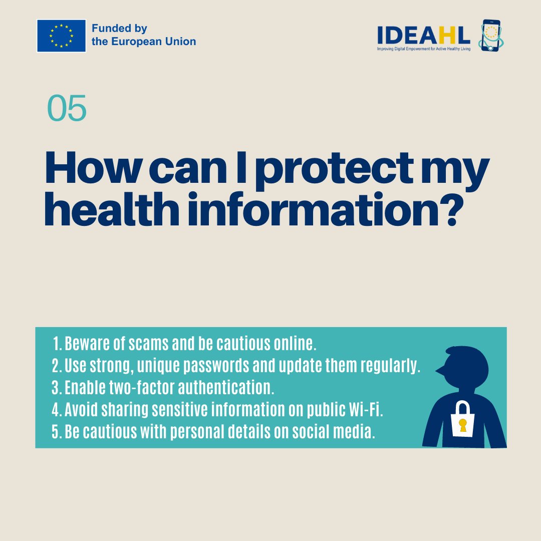 IdeahlA's tweet photo. ➡️🎯5 key questions to ask before trusting a website and gain essential skills for managing your own health (3/5)
💡Visit https://t.co/s7ykZecrqv for more!
#IDEAHLEU #EUhealth #digihealth #ehealth #healtheducation
#healthempowerment #healthmanagement #hadea https://t.co/sHVGGbQaFk