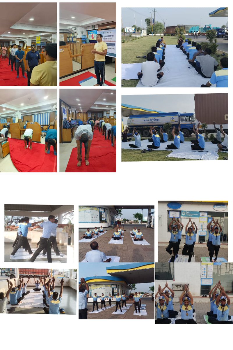 bpcretraipur's tweet photo. International yoga day celebrated at Raipur Territory office and 4 OSTS of Raipur Territory. #InternationalDayofYoga2023 @Pankajmotirama1 @BPCLimited https://t.co/mxVrHWMORb