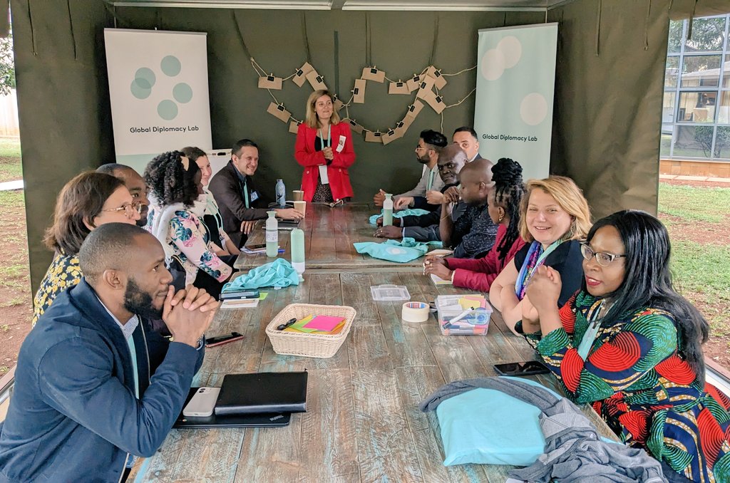 diplomacy_lab's tweet photo. First stop: a grounding session at the Global Headquarters of the @UN #EnvironmentProgramme. We are developing a sense of shared understanding and also sharing everyone for our time together. https://t.co/WotMuAIRWB