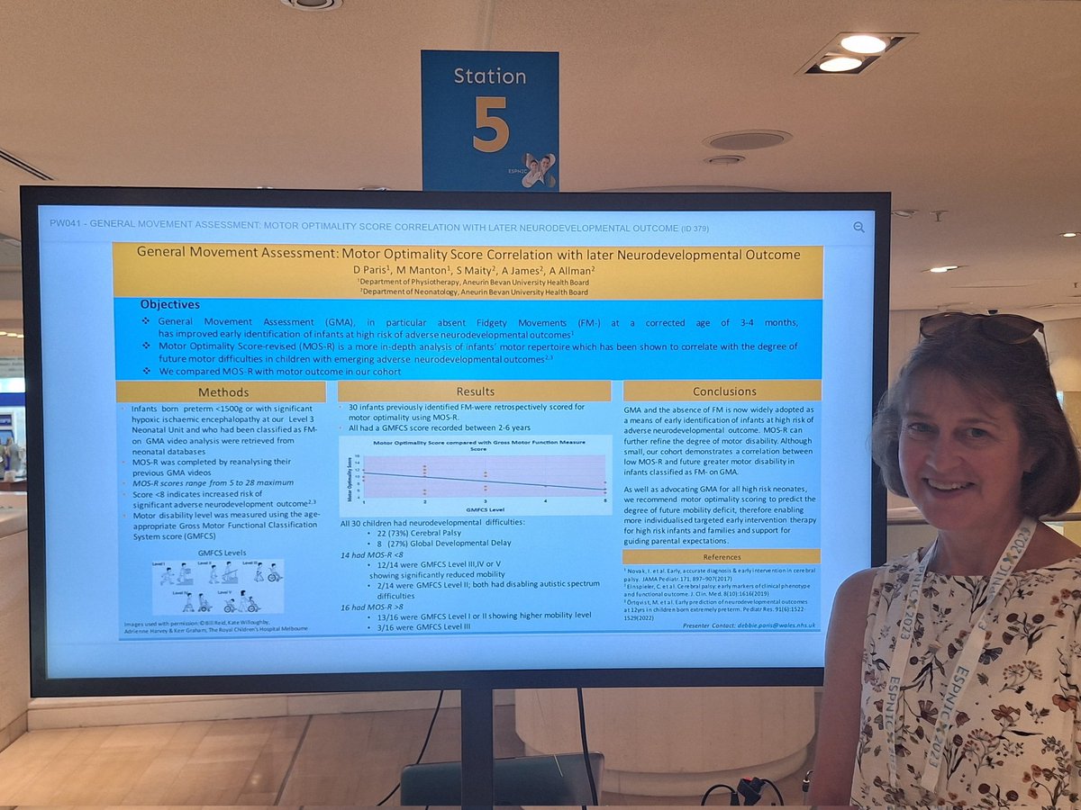 Excited to have the opportunity to present at Long term Outcomes poster walk #ESPNIC2023 #earlyidentification #earlyintervention for infants at high risk of neurodevelopmental issues @ABUHBPT @MagsManton @lljleach