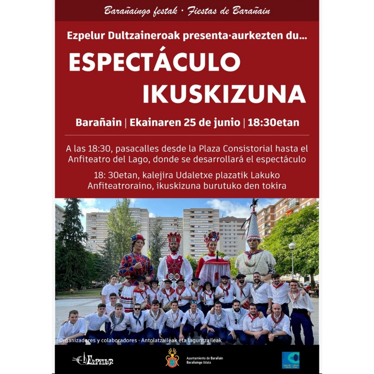 Ezpelur's tweet photo. ESPECTÁCULO • IKUSKIZUNA
Ekainaren 25 de junio | 18:30 https://t.co/1haswIDZ1E