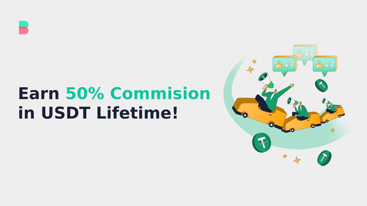 Share your referal link, invite friend and you'll be rewarded with 50% of their trading fees. Lifetime.

Join Now -> dapp.borb.fi/earn

#web3job #CryptoCommunity #USDTGiveaway #usdt