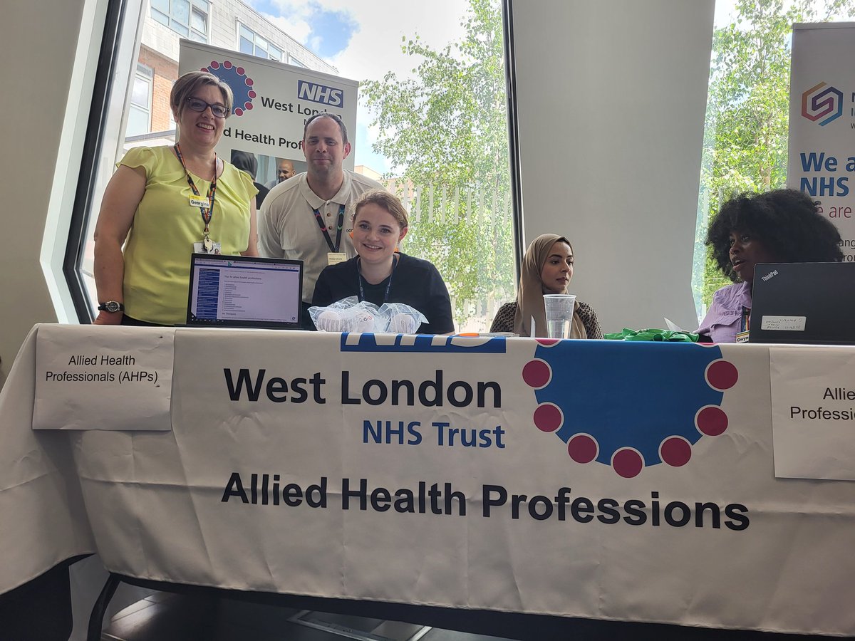 @westlondonnhs therapies and @ChelWestTherapy @ChelwestFT therapies @Gwyneth_OT @JeremyNugent10 @helenlycett @LBofHounslow and NWL AHP Faculty getting our #hounslow residents interested in #AHP careers