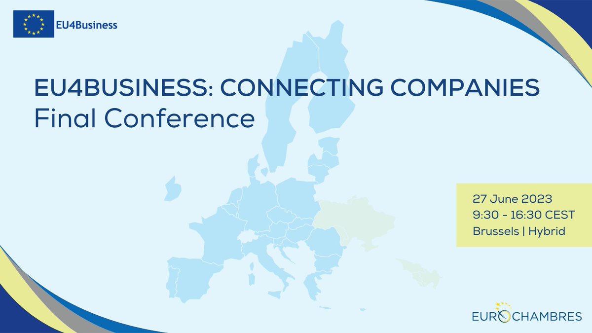 Join us next Tuesday at the #EU4BCC Final Conference!

This event  will give an overview of the results, lessons learned & discuss  support to economic development and job creation in the EaP.  

📅27 June | Hybrid- Brussels 

➡eur.cvent.me/MlyaK