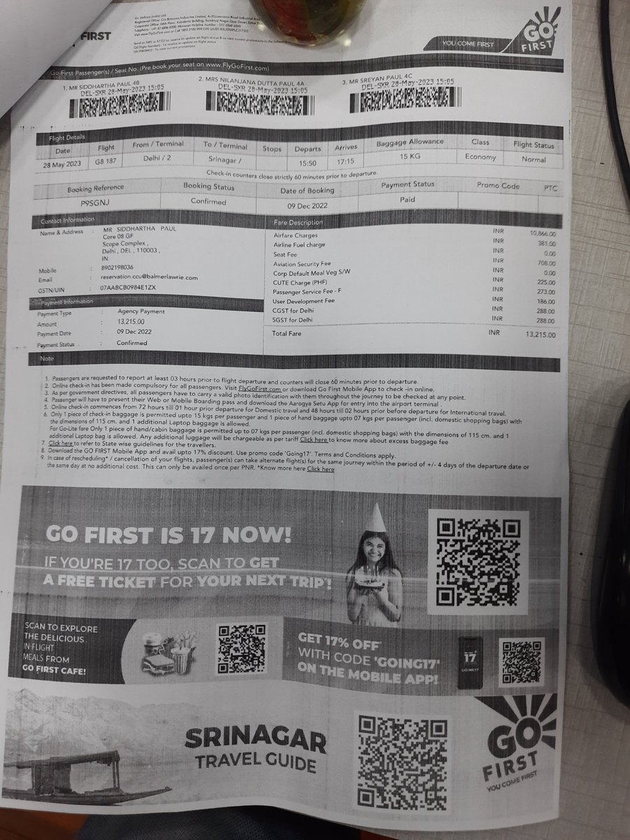Siddhar64098486's tweet photo. @GoFirstairways filled up and deposited all but my ticket agency did not receive any money from you and no passenger got their refund. Agency’s crores of Rupees are stuck with you. Agency will refund us if they receive money from you. https://t.co/wZRrTrcuOs