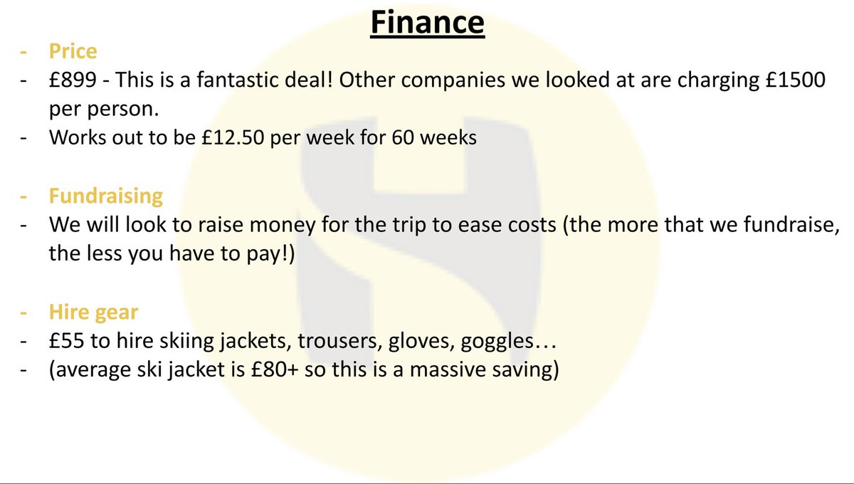 HolyheadPE's tweet image. The launch of the first ever @holyhead_school Ski Trip has begun this week in y7/8/9 assembly. Letters are available from Mr Prentice &amp;amp; Mr Goodison!
On Monday 26th at 16:30pm (in the library) there will be an information evening for those interested or want more details! 
🇮🇹 🎿