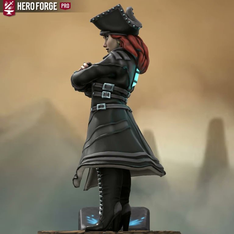 SapphySkies's tweet photo. #HeroForgeMiniatures #HeroForge #Miniature #Pirate #PirateCaptain #Captain #SpacePirate #FuturePirate #ArmsCrossed #Female #FemalePirate #FemaleCaptain #PirateHat #OC #OriginalCharacter #Adventure https://t.co/vyp9o90Z78