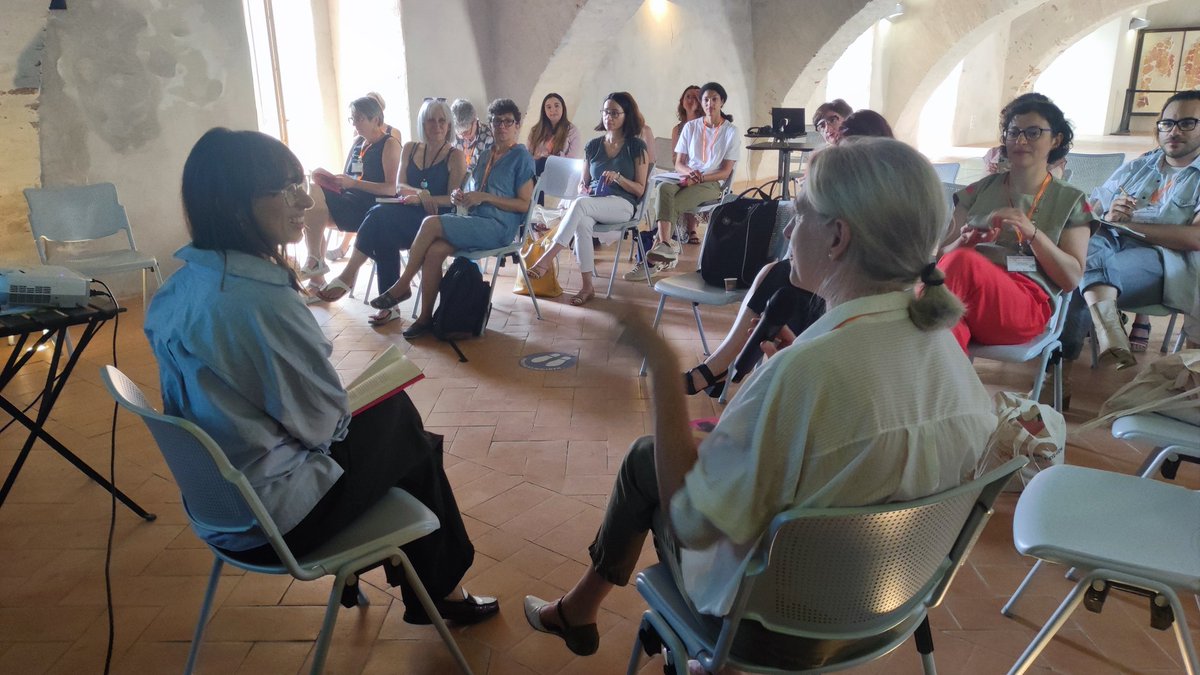 Girlseyeproject's tweet photo. it's time of Olga Campofreda and her book "ragazze perbene" candidate to the prestigious strega awards  @Castello_Severa @nneditore #italianstudies #girlhood https://t.co/QFMSzcGrpv