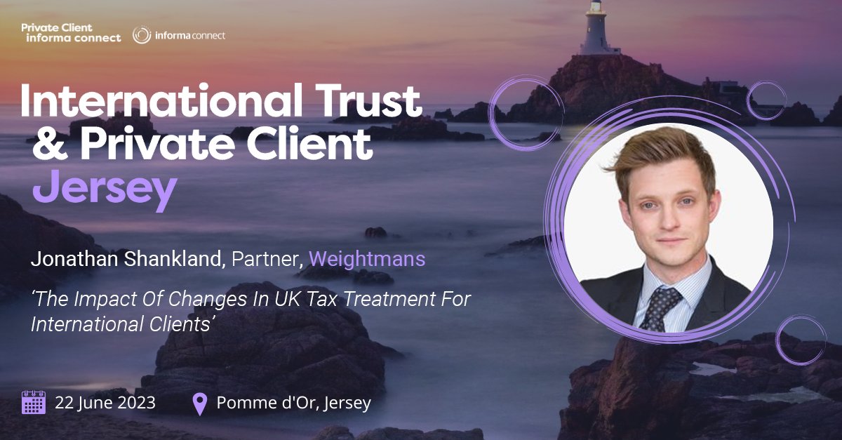 Weightmans's tweet photo. We are proud to announce that Partner, Jon Shankland, will be speaking about 'The Impact of Changes in UK Tax Treatment for International Clients' tomorrow at the Informa Private Client Series International Trusts &amp; Private Client Conference.

#internationallaw https://t.co/FFIKddjixu