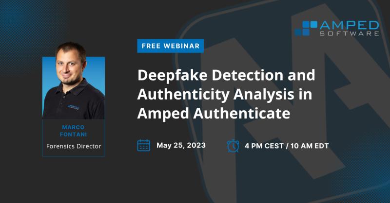 ForensicFocus's tweet image. Deepfake Detection And Authenticity Analysis In Amped Authenticate #AmpedSoftware #AmpedAuthenticate #DFIR buff.ly/3qVCTwP