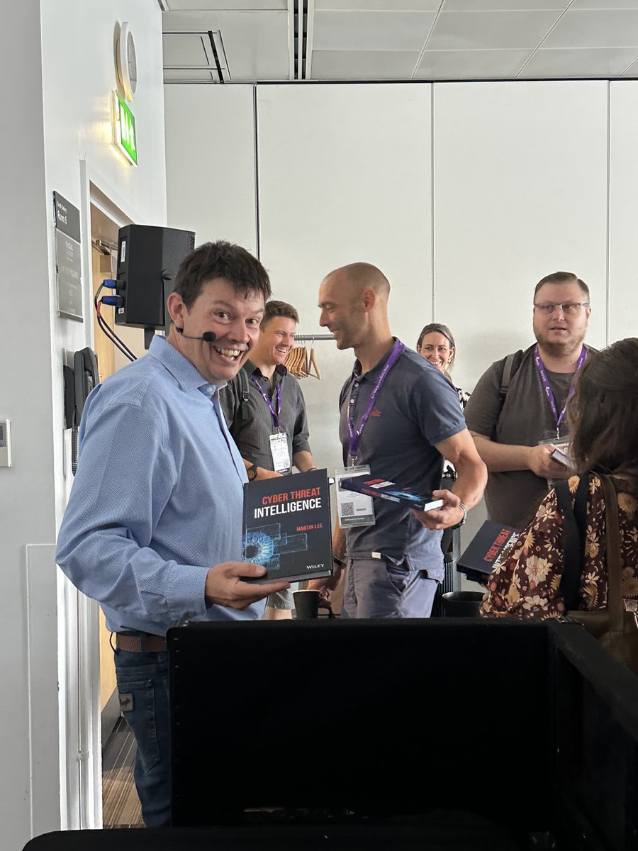 CiscoUKI's tweet image. Standing room only! 👀 Our own, @mlee_security gave a session on developing a cyber threat Intelligence programme at @Infosecurity Europe.

The insightful workshop ended with a book signing from Martin! ✍️ Pop by Cisco at stand K40 if you missed out!

#Infosec2023