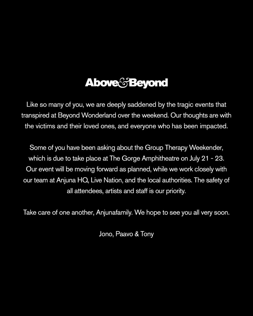 A note from us on The Gorge.