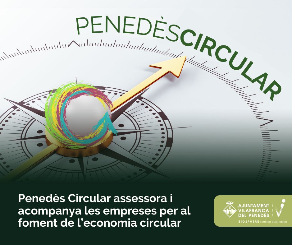 🔄#PenedèsCircular ofereix assessoraments individualitzats i gratuïts.🆕En aquesta edició s’aplicaran eines digitals avançades, perquè les empreses en treguin el màxim profit.
👥Places limitades
✍️Inscripcions a promocioeconomica.vilafranca.cat 

➕info  vlf.cat/penedescircula…