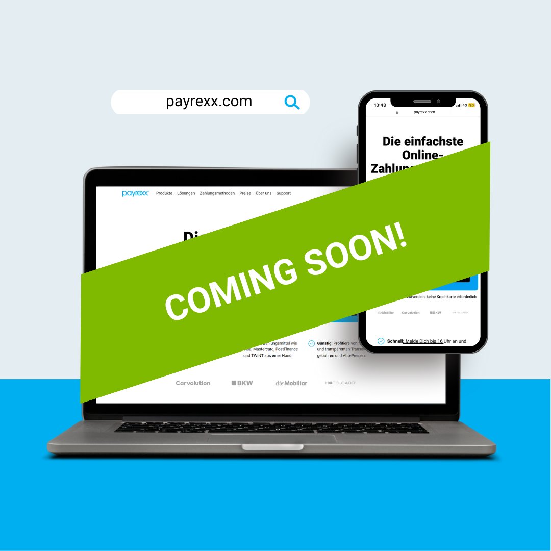 📣 Grosse Neuigkeiten von Payrexx! 🚀

Wir werden bald eine brandneue Website haben!🎉

Euch erwartet ein frisches Design, verbesserte Funktionen und vieles mehr. 🚀🔥

Besucht payrexx.com, um den Launch nicht zu verpassen🥳

#Payrexx #WebsiteRelaunch #payment