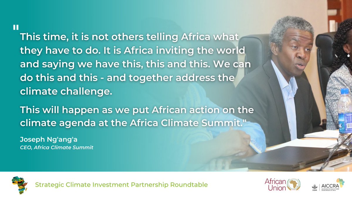 The event was a milestone for #ClimateAction in Africa ahead of the #ClimateActionSummit to be held in Kenya. CEO Joseph Ng’ang’a joined to discuss the agenda and alignment of African climate actions & strategies on the road to #COP28.

@Environment_Ke bit.ly/AU_Roundtable