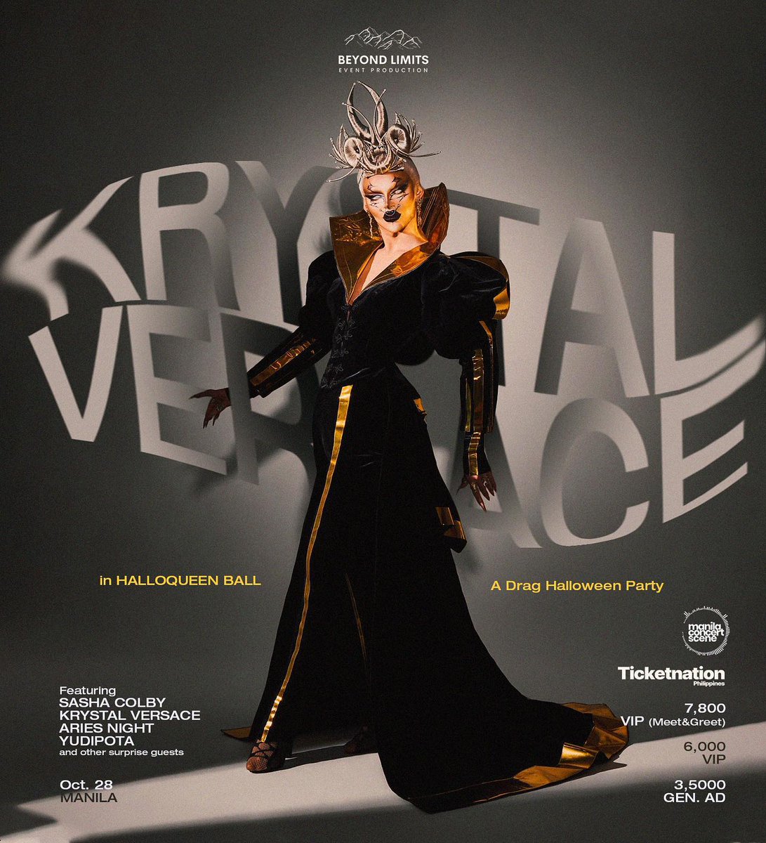 Catch #DragRaceUK3 winner Krystal Versace as she joins #DragRace15 winner Sasha Colby in the Halloqueen Ball - Manila Leg on October 28, 2023! 

Get your tickets now at Ticketnation Philippines 

🎟️ TICKETS: ticketnation.ph/event/heavenly…

#HalloQueenBall
#SashaColby
#KrystalVersace