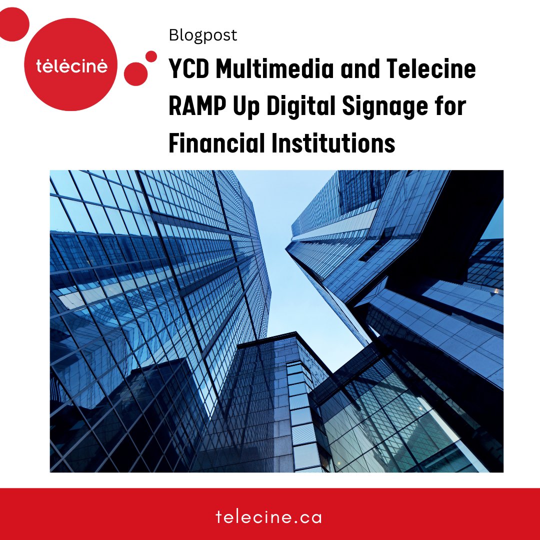 TelecineSignage's tweet image. Want to #RAMPUp the way you communicate with your customers? We've teamed up with @YCDMultimedia with a technology package for your in-branch communications 
ow.ly/7sCp50ORc06

#Telecine #DigitalBankSign #fintechnews #FinTech #AllAboutContent #DigitalSignageContent #banking