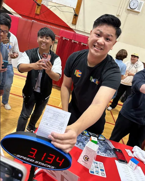 Congrats to Max Park on breaking the world record for solving a 3x3x3 Rubik's Cube in  3.13 seconds! 
His achievement not only inspires the speedcubing community but also challenges misconceptions about individuals with #Autism. #MaxPark #RubiksCube 
#Speedcubing 
📸: <a href="/maxfast23/">Max Park</a>