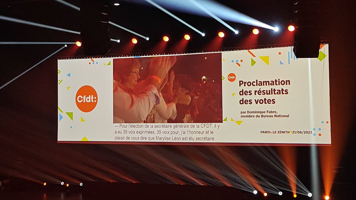ÉLECTIONS de la nouvelle secrétaire générale et du secrétaire général adjoint
Marylise Léon élue secrétaire générale de la <a href="/CFDT/">CFDT</a>
Yvan Ricordeau élu secrétaire générale adjoint