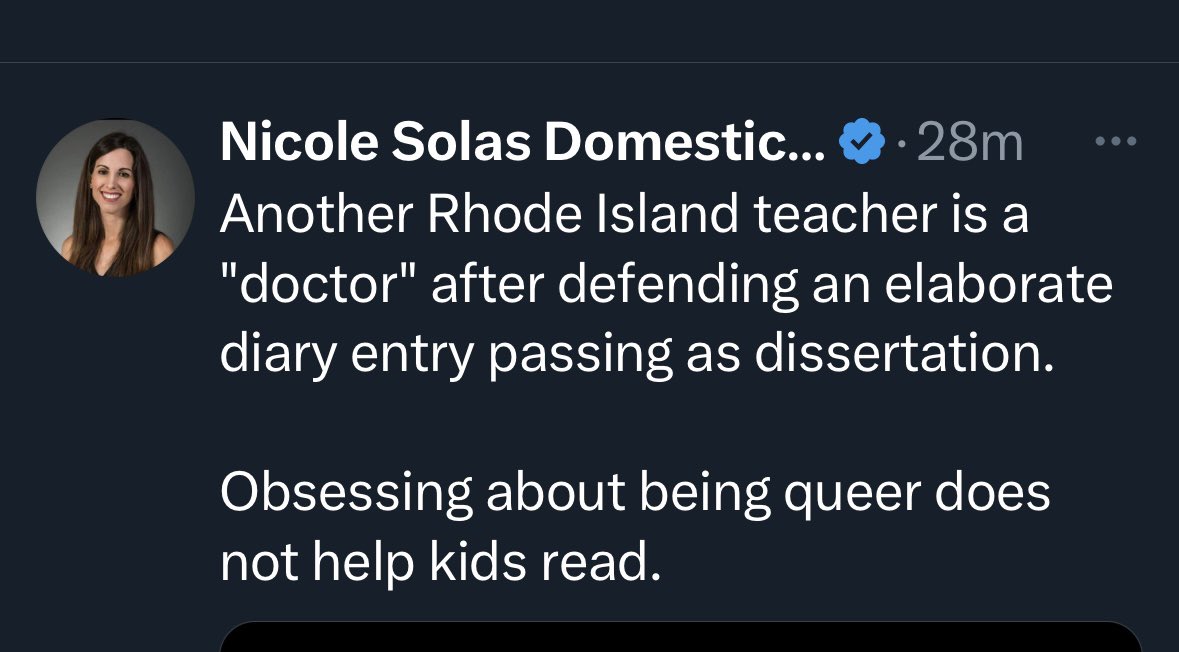 📚 Nicole Soulless Solas doesn’t live in N.Smithfield so why’s she leaching on?
📚 OFC she left early (all book banners do), + who is inviting HER to a birthday party?
📚 Jake Goldman is so cool.
📚 A lawyer who never practices is mocking a PhD who is working?
Tracks.