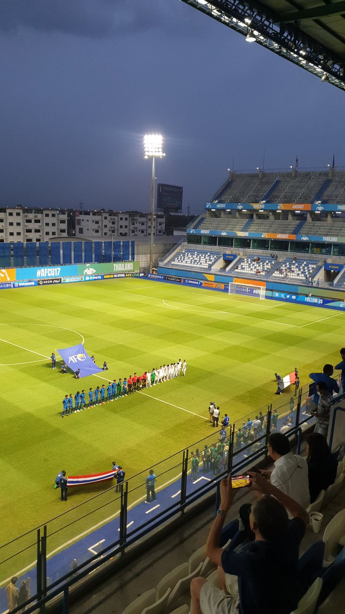 ThaiFootballDB's tweet photo. Matchday at Pathum Thani stadium

2023 AFC U-17 Asian Cup
Group stage match
🇹🇭 Thailand X 🇾🇪 Yemen https://t.co/SS2ojf2KpT