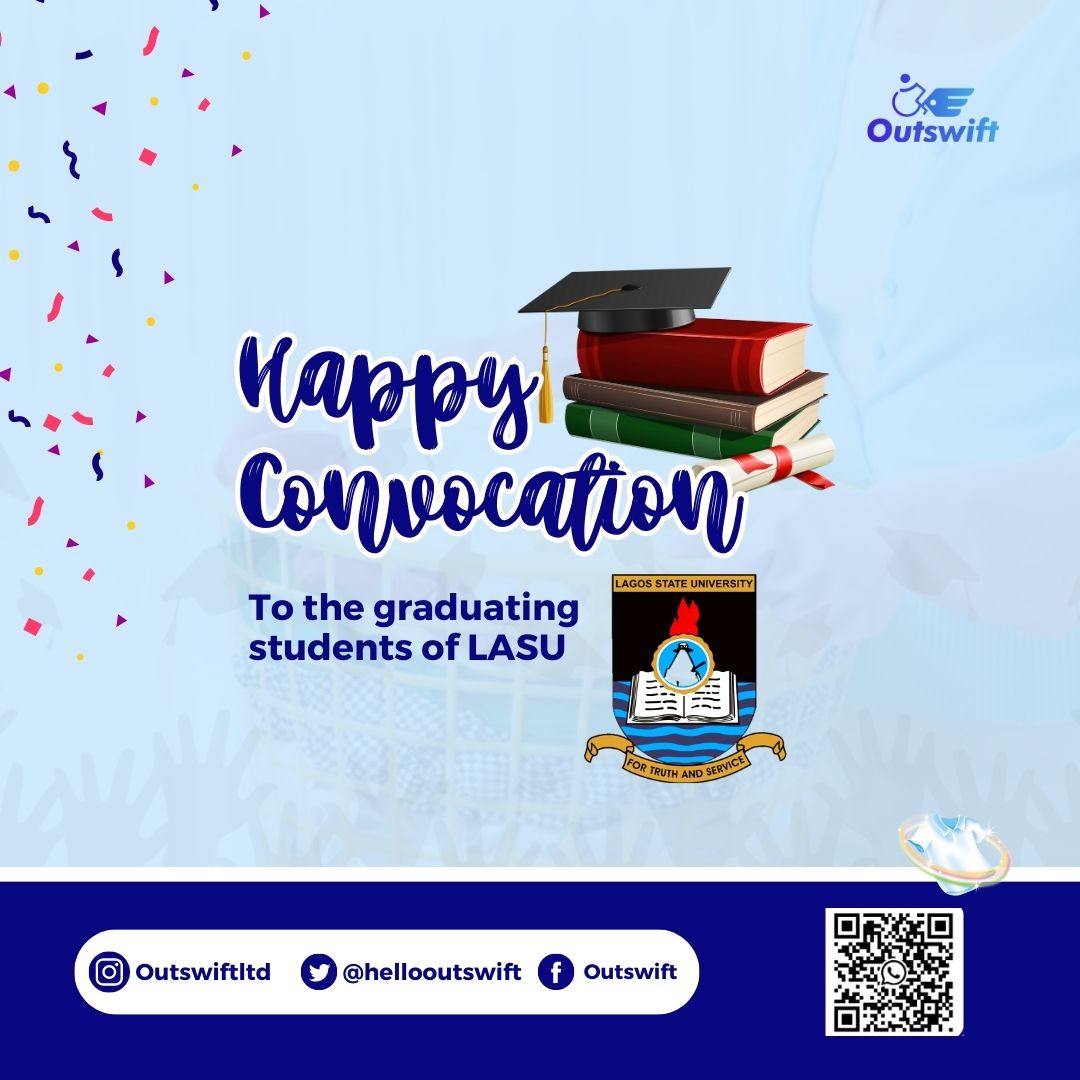 hellooutswift's tweet photo. Congratulations to the LASU graduates! 🎓 Outswift sends warm wishes for a bright future and successful endeavours. You've soared to new heights, and now it's time to spread your wings and make a difference in the world.🎉 #lasuconvocation #proudgraduates 
#outswift https://t.co/oB0Oie0Pw0