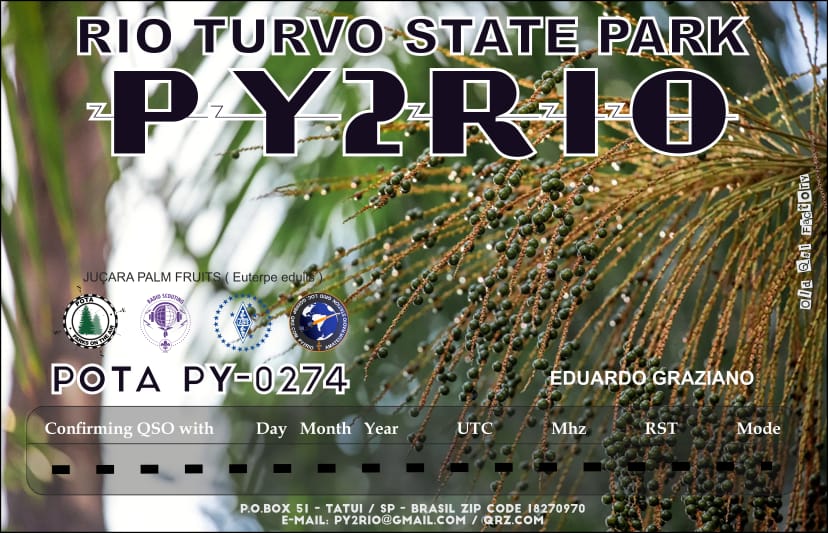 py2rio's tweet photo. P.O.T.A ALERT! PY2RIO
PY-0274 RIO TURVO STATE PARK - 19th to 22 th june . Only SAT FM
https://t.co/BYj5pNydZ1
#parksontheair #The_Grid_Life #GridMasterHeat #GridMaster
#jamsat
#POTAspots
#AmsatUK
#ARSATC_
#1C_SO50
#qtcecra
#Sats_HC
#AMSAT
#Diwata2PH https://t.co/jFuyHAAyrK
