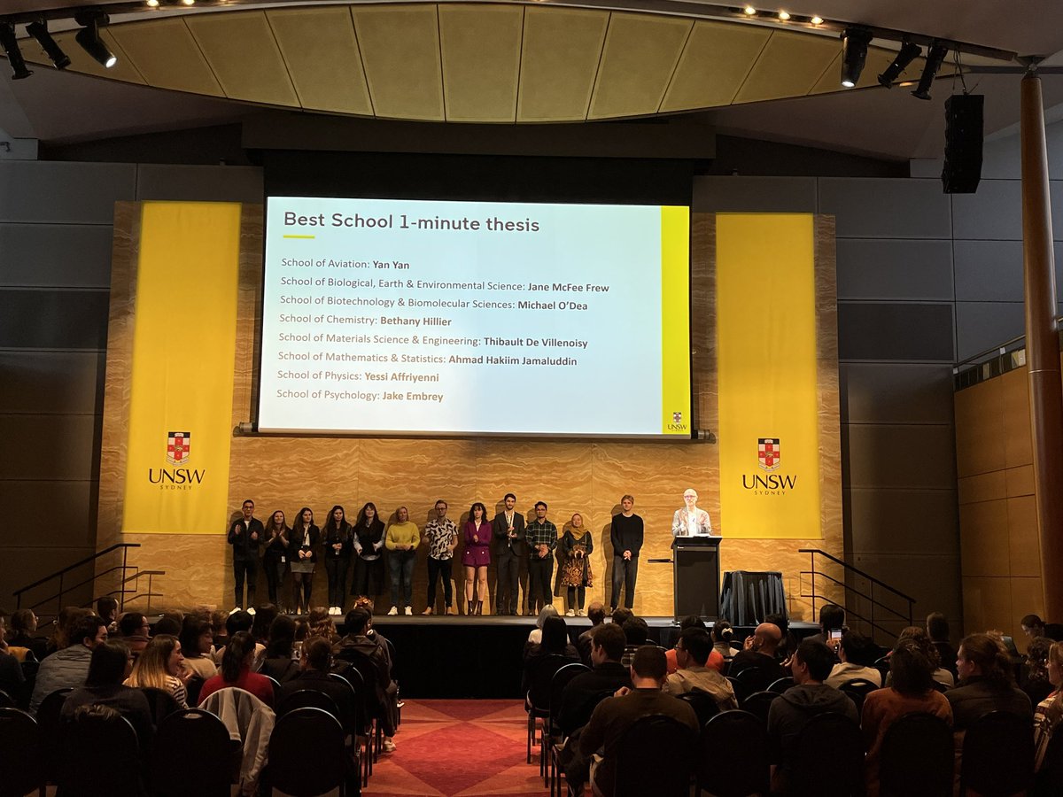 Juan Camilo Zapata T. (@jczapatat97) on Twitter photo Computers + molecular barcodes + aliens + electrons -> the McKemmish group in a nutshell!
It was great listening to everyone's 1MTs and participating at the <a href="/UNSWScience/">UNSW Science</a> research showcase. A challenging yet rewarding experience.
Congrats to all the winners! Computers + molecular barcodes + aliens + electrons -> the McKemmish group in a nutshell!
It was great listening to everyone's 1MTs and participating at the <a href="/UNSWScience/">UNSW Science</a> research showcase. A challenging yet rewarding experience.
Congrats to all the winners!