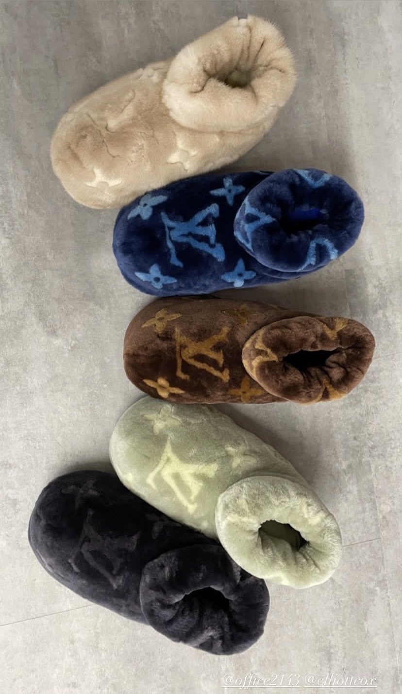 louis vuitton sherpa slippers