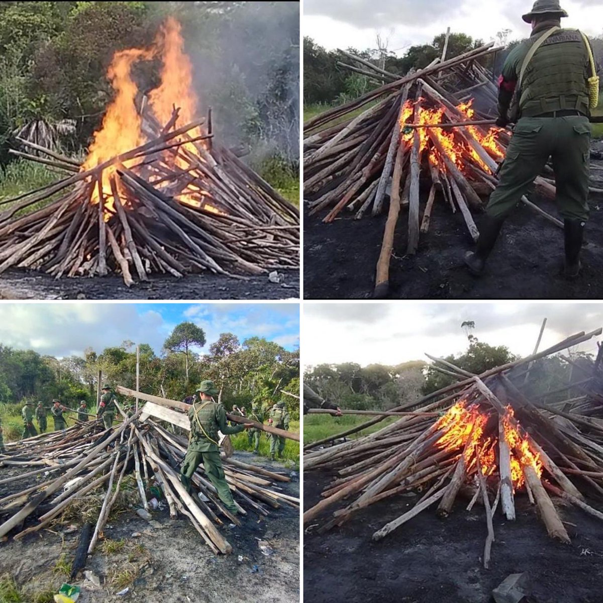 dhernandezlarez's tweet photo. La protección ambiental es tarea de todos los venezolanos y las venezolanas, es un deber y un derecho constitucional necesario para la preservación de la vida en el planeta. 
#FANB permanece desplegada en la operacionalización de los planes de seguridad y defensa en el eje fronterizo de los estados Bolívar y Amazonas.

#EscudoBolivariano2023 
#IntegrarEsVencer