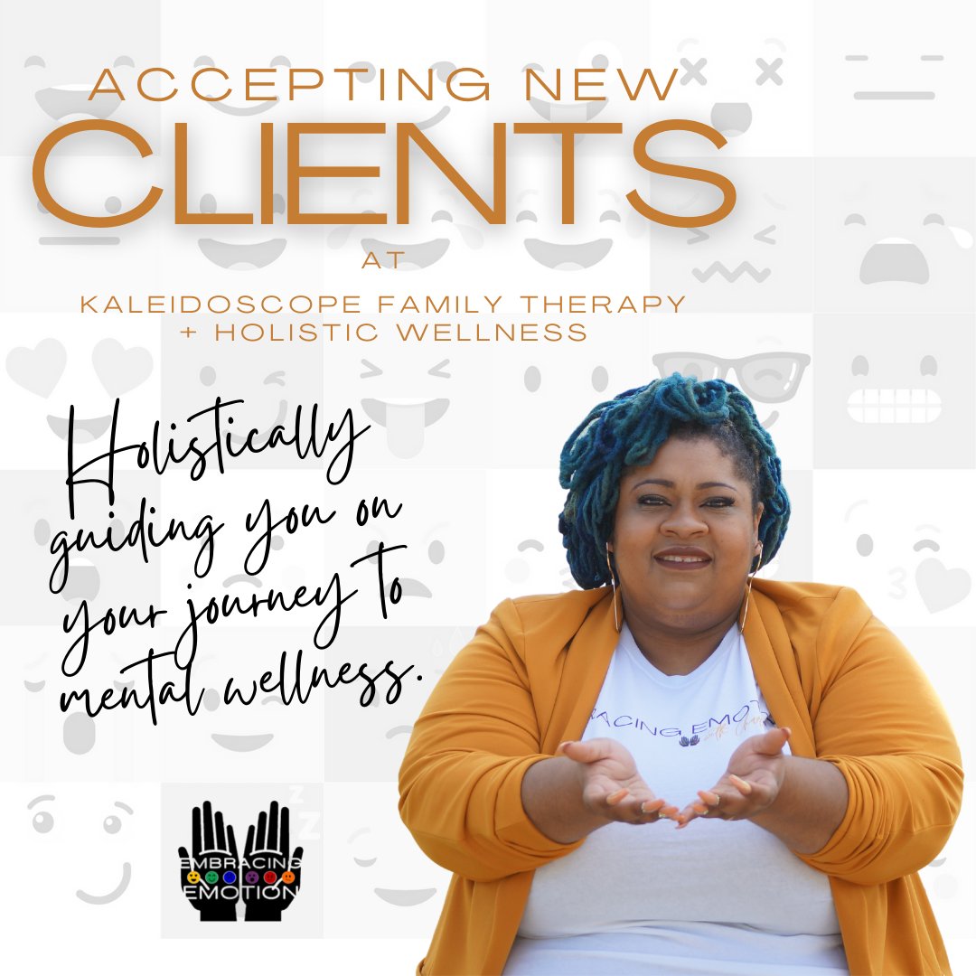I'm currently accepting new clients! If you're in the Metro Atlanta area and looking for mental health support, email me at charna@kaleidoscopefamilytherapy.com to find out how you can book a session with me!⁠
⁠
#embracingemotion #mentalhealthawareness #gototherapy #bookwithme