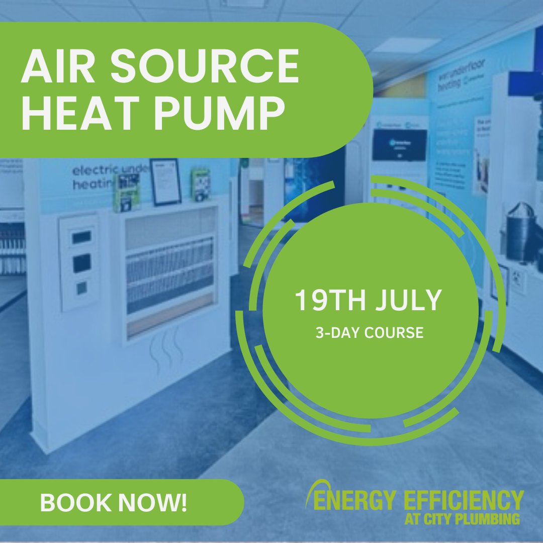 GTEC (@gtectraining) on Twitter photo Looking for a change? Making the move into #Renewables?
We are running out #AirSourceHeatPump course at the brilliant <a href="/CityPlumbingUK/">City Plumbing UK</a> , #EnergyEfficiencyCentre in #Farnborough next month!
For more information and to secure your place click here - bit.ly/3YJ6lSM Looking for a change? Making the move into #Renewables?
We are running out #AirSourceHeatPump course at the brilliant <a href="/CityPlumbingUK/">City Plumbing UK</a> , #EnergyEfficiencyCentre in #Farnborough next month!
For more information and to secure your place click here - bit.ly/3YJ6lSM
