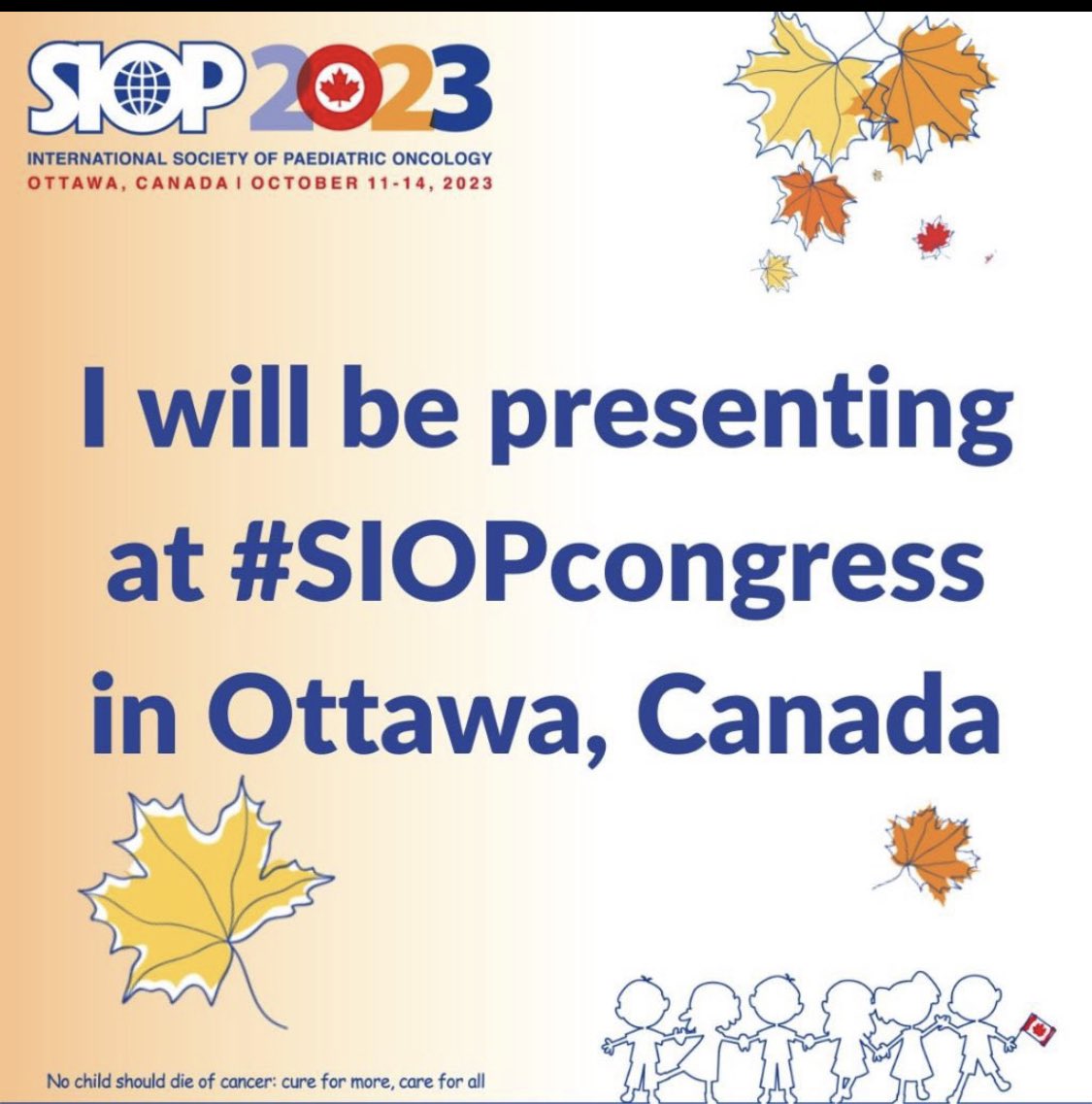 Join us in Ottawa Oct 11-15 ! It is a great opportunity for sharing knowledge and networking! I will be presenting too 🥰🥰🥰🥰🥰 Abstract no 391 @WorldSIOP @PedOnco_Women @SiopAsia2023 @SIOPAfrica #SIOPcongress #SIOPAmbassador @DrMicrobito