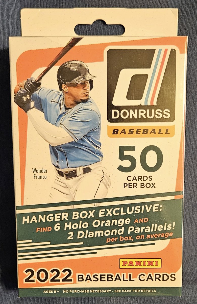 #TBBin23 Day 172 of 365 Giveaways is a 2022 #Panini #Donruss #Baseball #Hanger #Box

1. Follow @3bangerbreaks + @kalomerch
2. Retweet
3. Like 

#thehobby           #Giveaway #triple #banger #breaks #sharingiscaring #TBBDraft #MLB #homerun #cardconnection #TheHobbyFamily