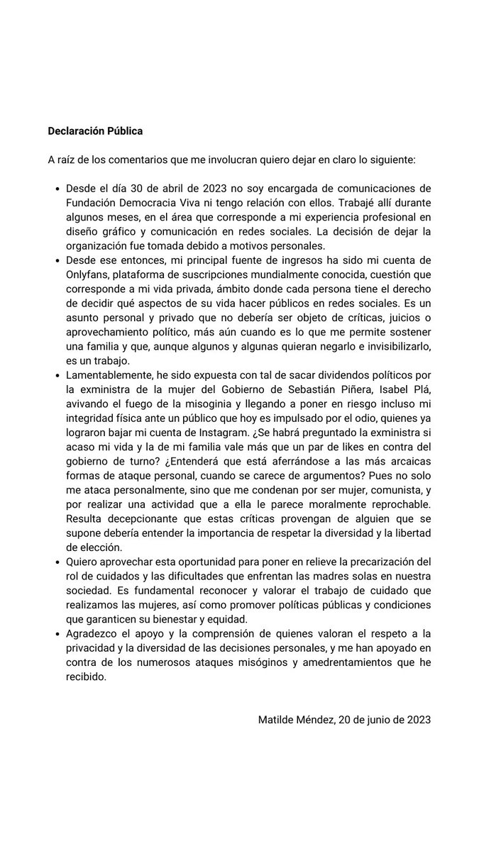 InigoAzcarraga's tweet photo. @El_Tommy85 Lucran pero con una lógica distinta. Cada uno se expone como mejor le parezca sin estar condicionado por la forma que te impone la empresa. Ahí la declaración de Matilde que parece ser lo que menos te interesa porque al igual que los más fachos terminas utilizándola políticamente https://t.co/k10lVBuMRg