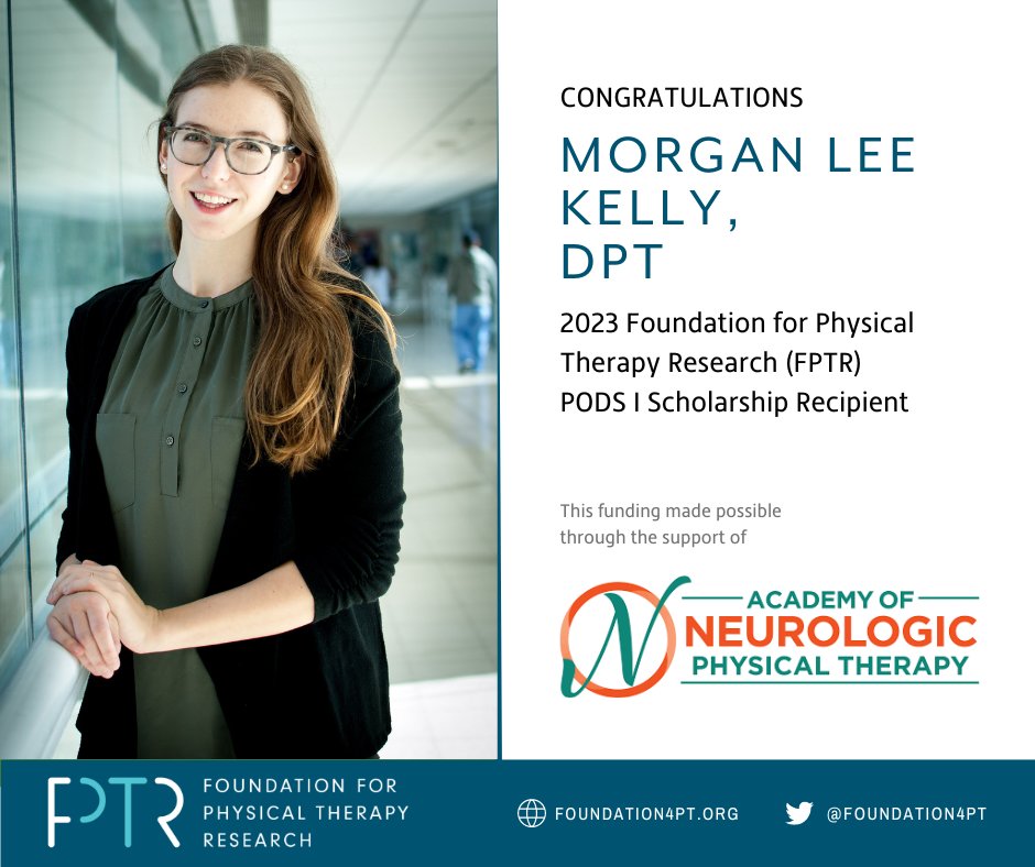 Foundation4PT (@foundation4pt) on Twitter photo Congratulations to PODS I recipient Morgan Lee Kelly, DPT, of the University of Southern California. Kelly’s project, “The Impact of Post-Stroke Cognitive Impairment & Apathy on Walking,” is supported by the <a href="/APTANeuroPT/">APTAAcademyofNeuroPT</a> Endowment Fund.
foundation4pt.org/foundation-ann… Congratulations to PODS I recipient Morgan Lee Kelly, DPT, of the University of Southern California. Kelly’s project, “The Impact of Post-Stroke Cognitive Impairment & Apathy on Walking,” is supported by the <a href="/APTANeuroPT/">APTAAcademyofNeuroPT</a> Endowment Fund.
foundation4pt.org/foundation-ann…
