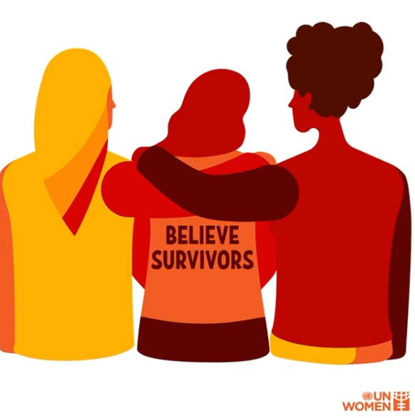 GBVnet's tweet photo. When we believe survivors, we create safe spaces for them to speak up, tell their truth and get the justice they need to heal. 

What other ways can we support survivors of gender-based violence? 

#BelieveSurviviors #EndVAW #PreventGBV https://t.co/Wv1MNTd9vK