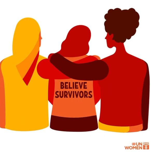 When we believe survivors, we create safe spaces for them to speak up, tell their truth and get the justice they need to heal. 

What other ways can we support survivors of gender-based violence? 

#BelieveSurviviors #EndVAW #PreventGBV