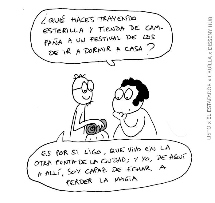 elestafador's tweet photo. El equipamiento de @listocomics para el @cruillabcn y el @dissenyhub_bcn https://t.co/XwNxXTUB7a