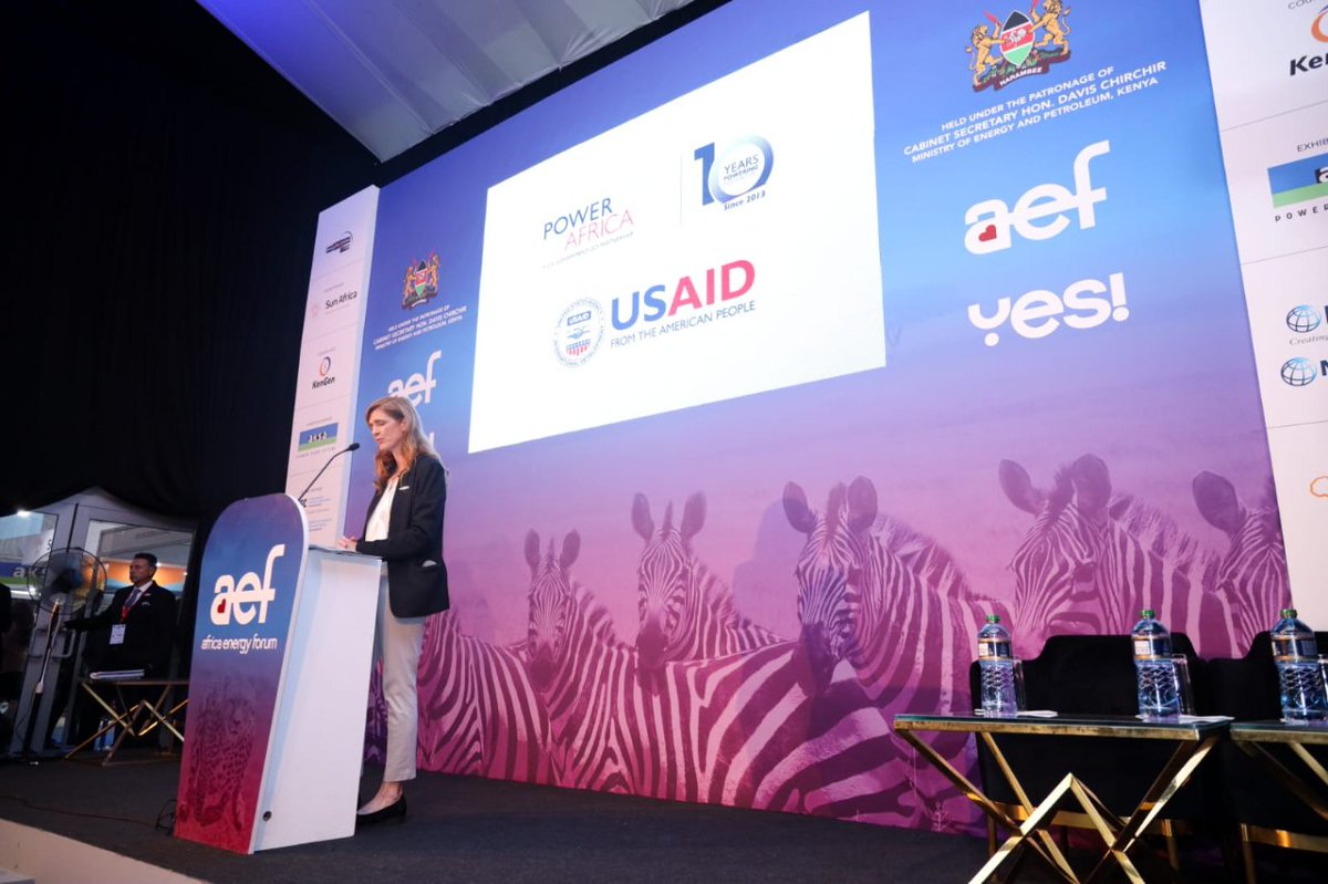 PowerAfricaUS's tweet photo. Honored to have @PowerUSAID announce a new investment to boost energy access in East &amp; Central Africa. Through a new Power Africa initiative @USAID will invest $89M over the next 5 years that builds on our decade of partnership in Africa's energy sector.

#aef23 #PowerAfricaAt10 https://t.co/4BOBjJqS9Q