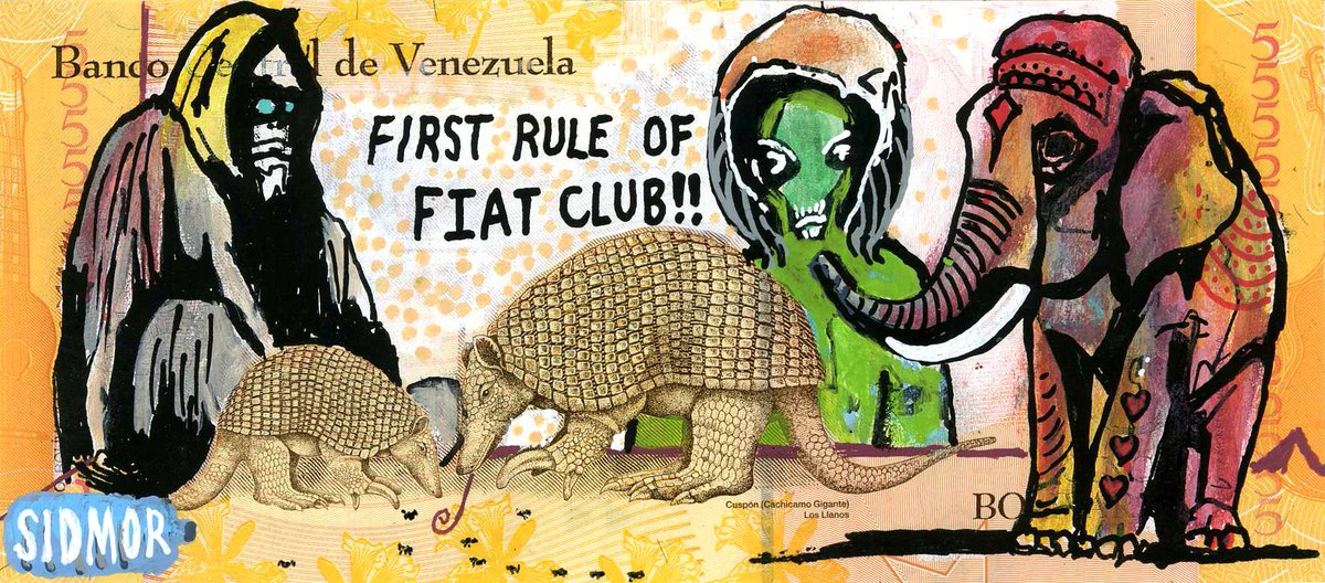 GreatArtReset's tweet photo. "FIAT CLUB". By Sidmor 2023. #ripfiat  #moneyart https://t.co/Pu2aoWCmDR https://t.co/NbsSn41iIc