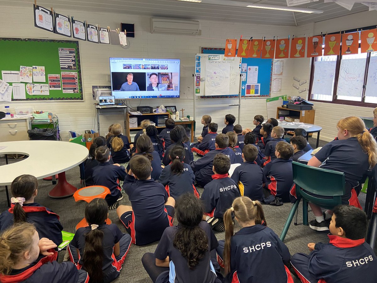 Our Year 4 students joined an online call with author Tristan Banks today as part of the Apple ANZ StorySchool program. They loved listening to how <a href="/tristanbancks/">Tristan Bancks</a> creates his books &amp; learning special techniques about how to bring their writing to life. #SomethingBeautifulForGod